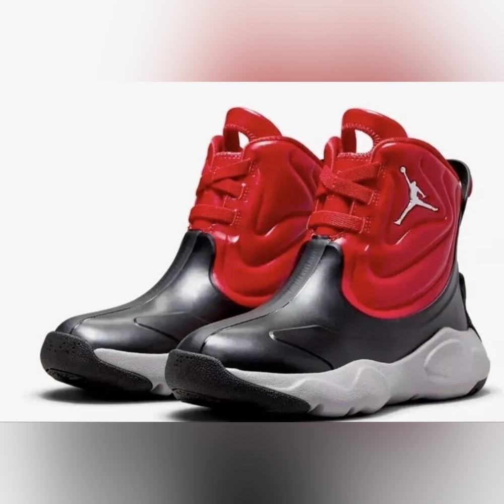 NWOB Jordan Drip 23 Toddler Kids Rain Boots Black/Gym Red/Grey Rain Boots 5C
